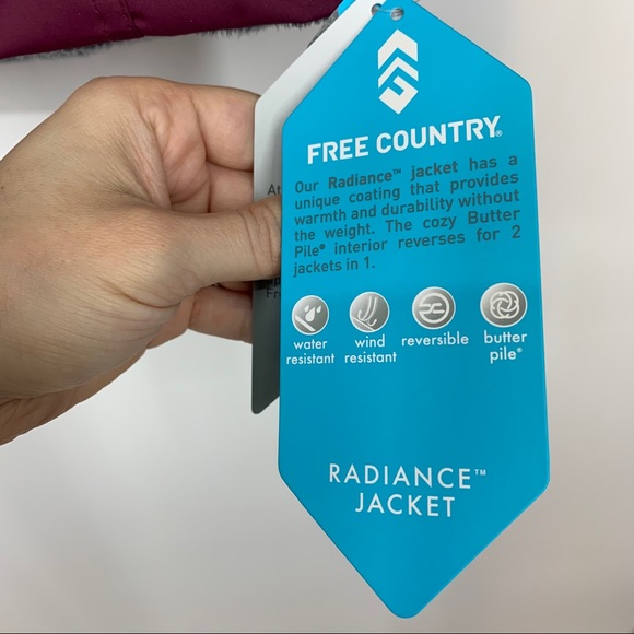 Free Country Reversible Gray Fax Fur Garnet Radiance Jacket New Nwt Size Small - Picture 13 of 16